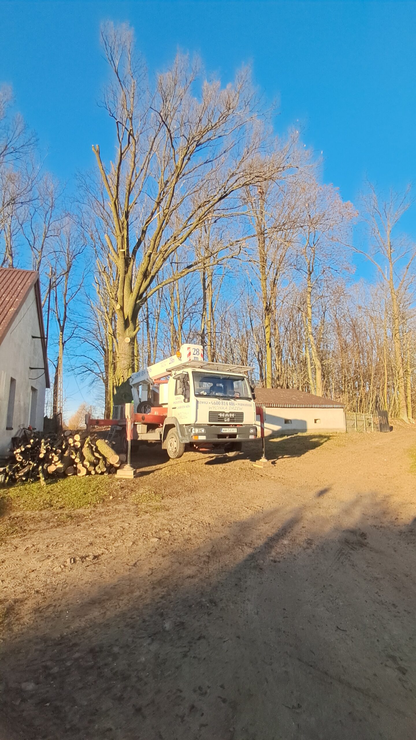 Realizacja podnośnika koszowego w Płońsku i okolicach